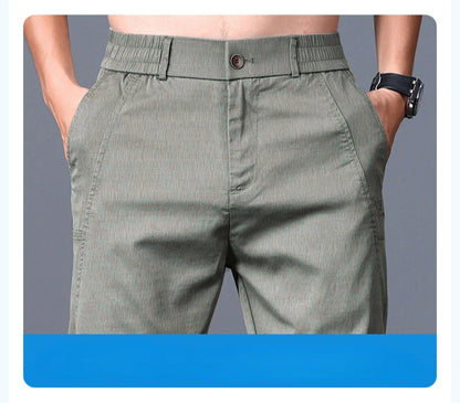 2025 Spring Thin Brand Men's Lyocell Pants Casual Business Straight Elastic Waist Comfortable Trousers Pants for Male