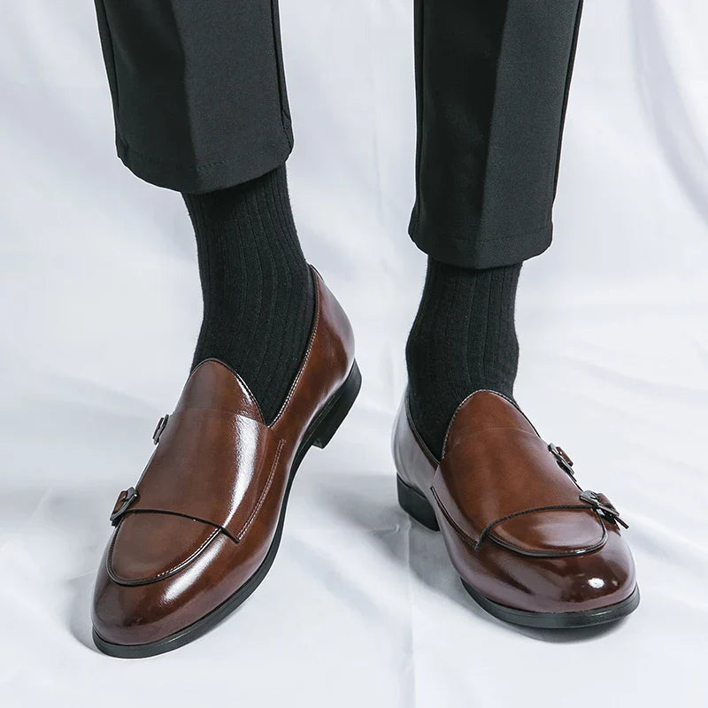 Men's Dress Shoes Trend Formal Leather Shoes For Men Classic Office Social Party Leather Loafers Male Casual Business Shoes Man