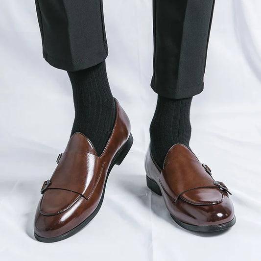 Men's Dress Shoes Trend Formal Leather Shoes For Men Classic Office Social Party Leather Loafers Male Casual Business Shoes Man