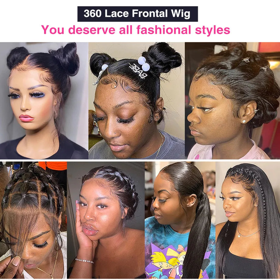 30 32 Inch Brazilian Bone Straight 13x4 13x6 HD Transparent Lace Front Human Hair Wigs 360 Lace Frontal Wig 5x5 6x4 Glueless Wig