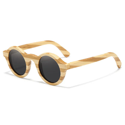 Natural Zebra Bamboo Wooden Aduit Sunglasses Handmade Polarized Glasses Mirror Coating Lenses Eyewear With Gift Box 8620C