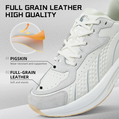 Winter Running Shoes for Men Leather Warm Sport Shoes Wear-resistant Female Jogging Training Shoes Black Walking Sneakers