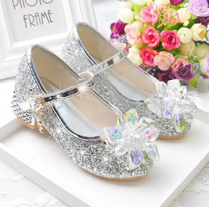 Flower Children's Shoes Beach Princess Girl Shoes For Kids Glitter Wedding Party Shoes Infantil Chaussure Enfant