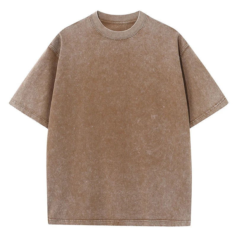 Fashion Women Cotton Solid Washed T-shirts Loose O-Neck Tee Shirts Street Casual Comfortable Short Sleeve Tops Female Clothes