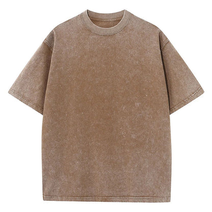 Fashion Women Cotton Solid Washed T-shirts Loose O-Neck Tee Shirts Street Casual Comfortable Short Sleeve Tops Female Clothes