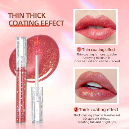 9Pcs/Sets Glitter Lip Glaze Liquid Lipstick Set Shine Lip Gloss Gift Box Natural Moisturizer Waterproof Lips Makeup