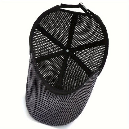 Quick-Dry Unisex Mesh Trucker Cap - Adjustable, Lightweight & Breathable - Ideal for Outdoor Sports, Running, Hiking, Jogging