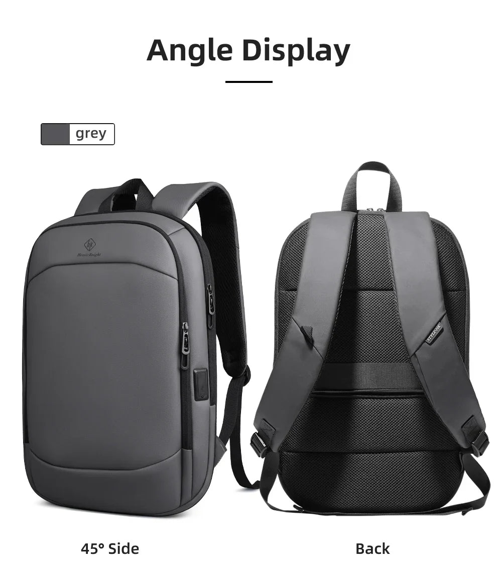 Business Backpack for Men 17 Inch Laptop Backpack with USB Port Slim Expandable Waterproof Travel Bag Large Work Computer Bag