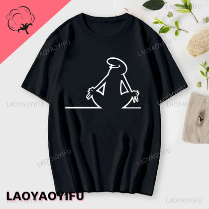 La Linea The Line Osvaldo Cavandoli TV Men Women Style Streetwear Tee Fashion Cotton T Shirt Round Neck Casual Summer Camiseta