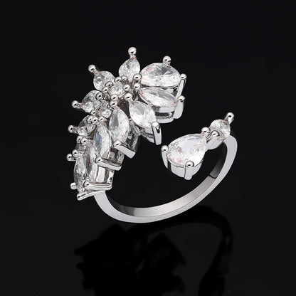 Luxury 4pcs Bridal Wedding Jewelry Set Cubic Zirconia Dubai Tassels Necklace Earrings Sets for Women Party Dress