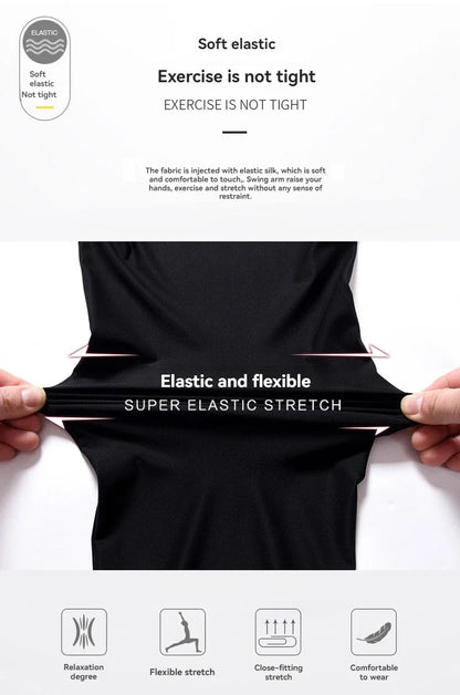 New Comfortable Ice Silk Men's Sports Pants Breathable Sweat-absorbing Quick Drying Outdoor Comfortable Running Pants
