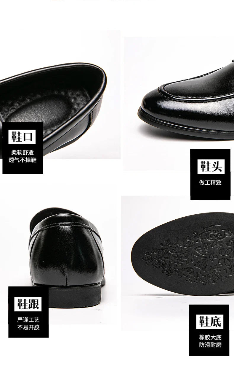 High Quality Social Leather Shoes For Men Classic Casual Business Shoes Men Trend Men's Dress Shoes Office Loafers Male
