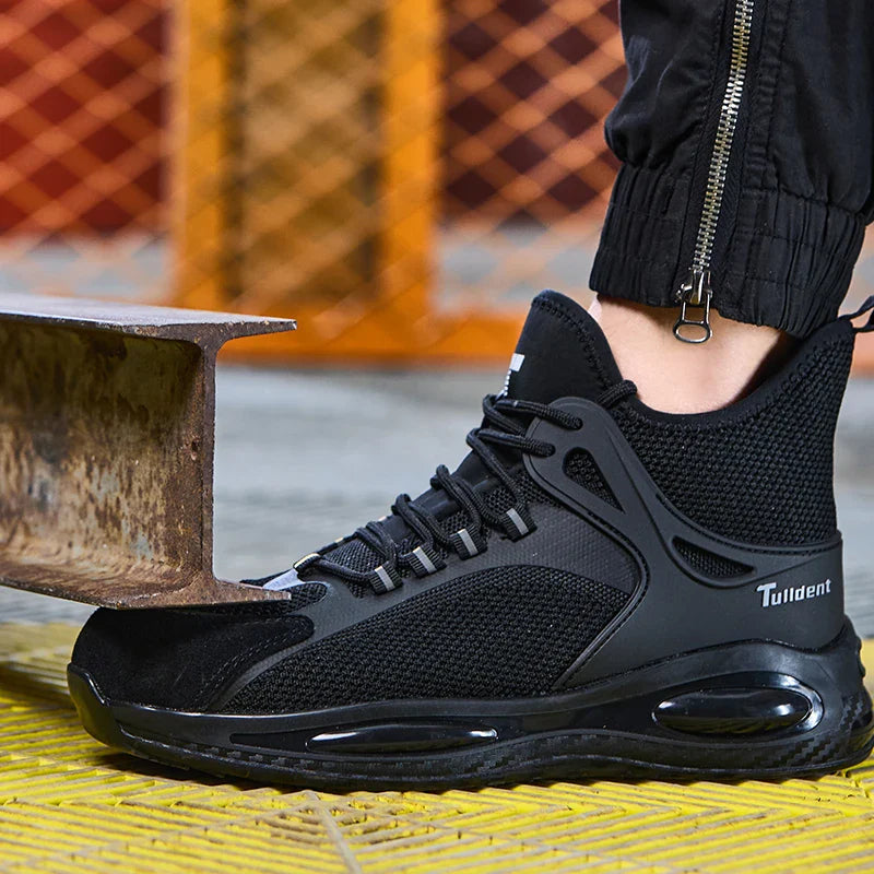 Men's protective shoes, breathable, lightweight, and safe shoes, anti-smashing and anti-puncture work shoes, steel-toe shoes