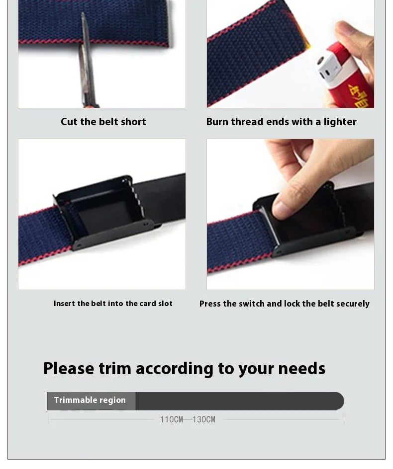 Unisex Canvas Belt Tweed Plaid Casual Polyester Four Seasons Universal Double Color Tweed Plaid Polyester Leisure Belt