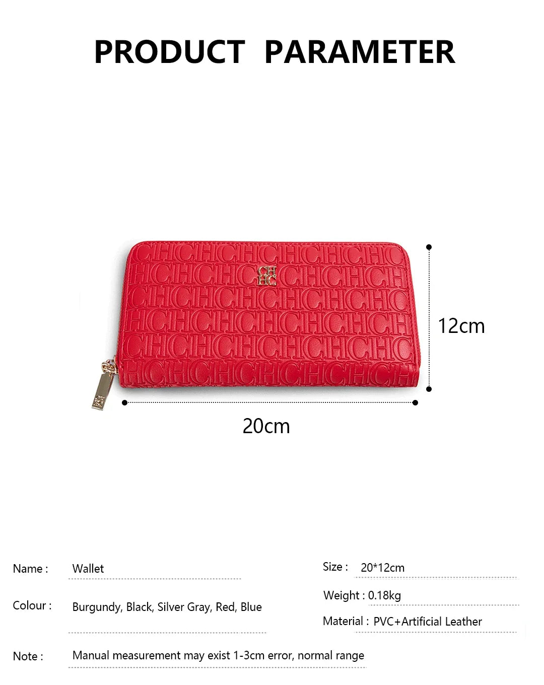 Fashion Classic Women's Portable Wallet Solid Color Design Multi-Letter Embossed Women's Coin Purse Minimalist