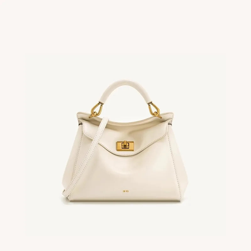 Spring&Autumn buckle bag niche fashion genuine leather shoulder crossbody bag buckle high-end versatile Women handbag