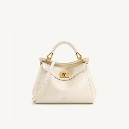 Spring&Autumn buckle bag niche fashion genuine leather shoulder crossbody bag buckle high-end versatile Women handbag