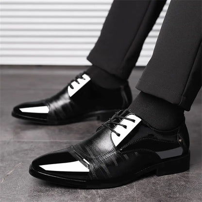 Men's Dress Shoes Formal Suit Tuxedo Lace-Up Oxford Shoe For Business Breathable Casual Shoe For Men