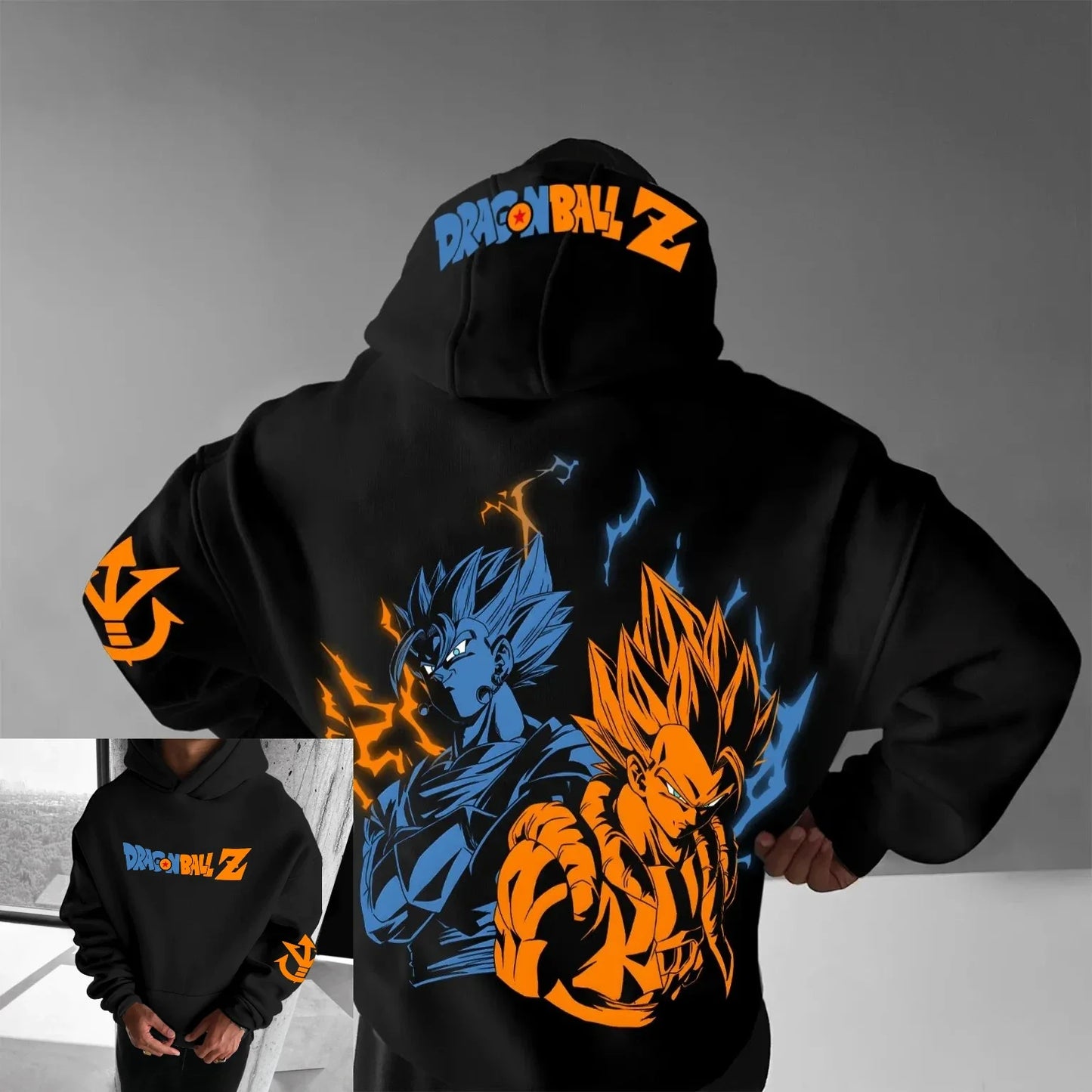 Anime Printing American Hip Hoodie Men's 2025 Autumn/Winter New Casual Loose Y2K Trendy Versatile Parent-Child Top