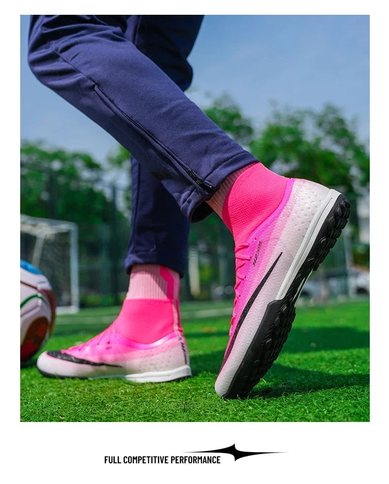 New Men Football Boots Women Professional Soccer Shoes Hot Sale TF/FG Sneakers Unisex High-quality Futsal Cleats Ultralight