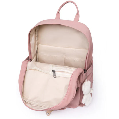 Solid Color Women Backpack High Quality Youth Waterproof Backpacks for Teenage Girls Female School Shoulder Bag Bagpack