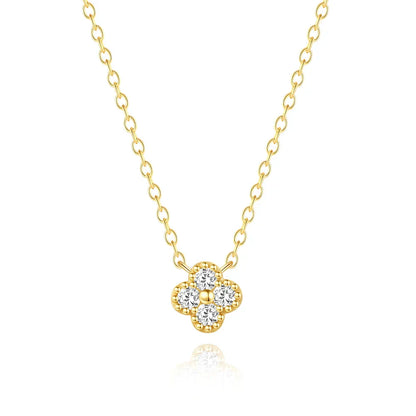 100% 925 Sterling Silver Turquoise Crystal Petal Patter Pendant Necklaces For Women Delicate Wedding Jewelry Collar Mujer