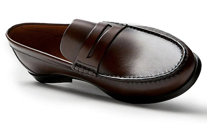 Vintage Calf Leather Loafers Breathable Slip on Moccasins Driving Designer Casual Cowhide Shoes for Men