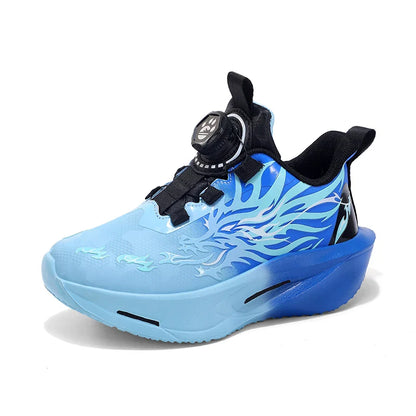 Children Running Shoes Non-slip Breathable Athletic Shoes Boys Girls Outdoor Lace-up Basketball Sneakers Waterproof Casual Shoes