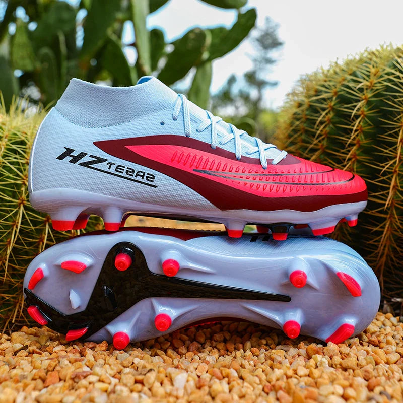 New Men Soccer Shoes Sport Outdoor Football Boots Training Boys Breathable Cleats Adult Long Spikes Non Slip Match Comfortable