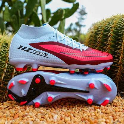 New Men Soccer Shoes Sport Outdoor Football Boots Training Boys Breathable Cleats Adult Long Spikes Non Slip Match Comfortable