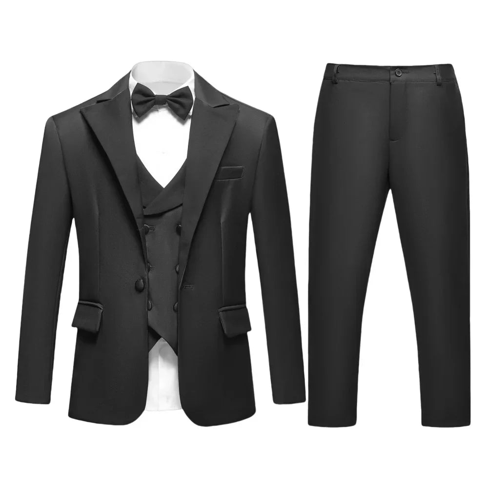 Elegant Boy Birthday Suit High-quality Children Ring Bearer Classic Suit For Children Clothings Perform Birthday CelebrationS
