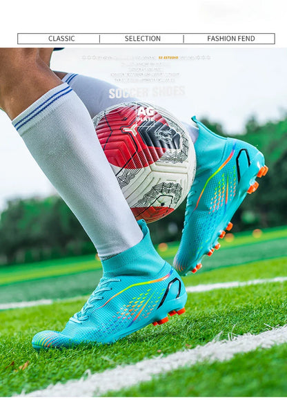 Football Shoes Men X2308 White TF/FG Original Professional Youth Anti-slip Indoor Fast Soccer Outdoor Training Football Sneaker