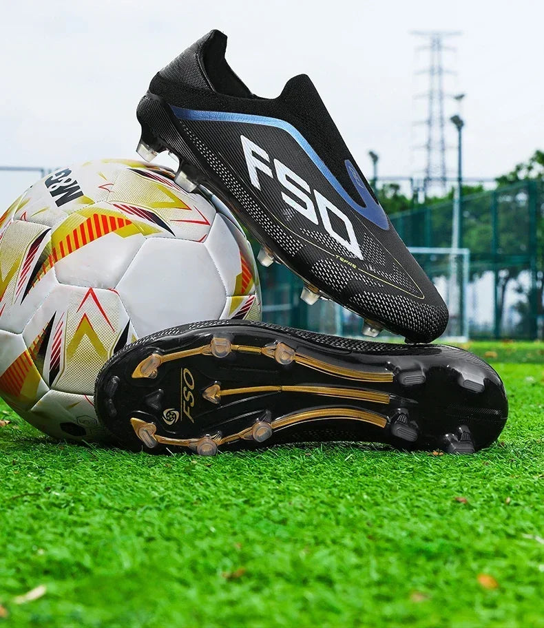 New Men Football Boots Non-Slip Boys Cleats Hot-selling Soccer Shoes Grass Outdoor Match Sneakers High-quality High-top Light