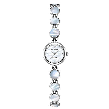 Luxury Ladies Watches Gold Small Dial Natural Shell Bracelet Clock Gifts For Women Lady Fashion Dress Quartz Wristwatch