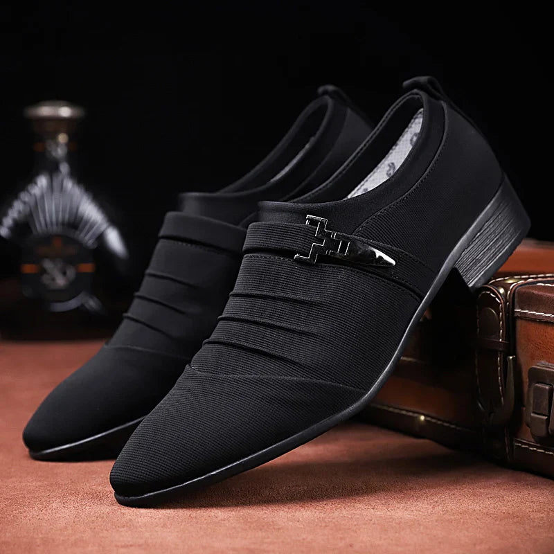 Men's Spring and Autumn Business Casual Dress Leather Shoes