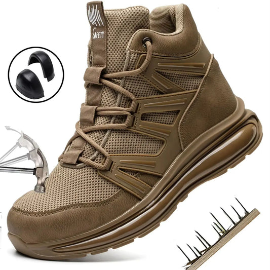 Men Work Safety Shoes Anti-smashing Steel Toe Cap Working Boots Construction Indestructible Work Soft-Soled Sneakers Men Shoes