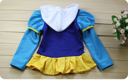 Jaquetas Infantis com Capuz Para Meninas Primavera Infantil Desenho Animado Branca de Neve Algodão Casacos Externos Roupas Casuais Infantis Roupa de Menina