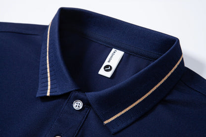 New men's T-shirt classic short sleeved polo shirt summer top casual T-shirt button collar oversized casual polo shirt