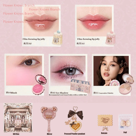 THE SWEETIE BEAR COLLECTION Makeup Gift Set All In Concealer Palette Blush Setting Powder Lip Jelly Gift Box Mirror