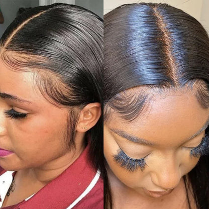 Bone Straight Short Bob Wigs Glueless Lace Front Human Hair Wigs 13x4 HD Transparent Lace Frontal Wig for Women Pre Plucked 250%
