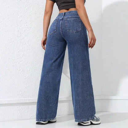 Women Retro Wide Leg Jeans
