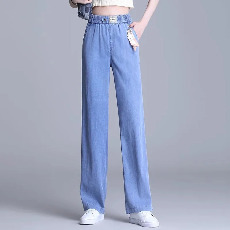 Wide Leg Pants Summer Thin Style Fashion Slim Straight Leg Trousers