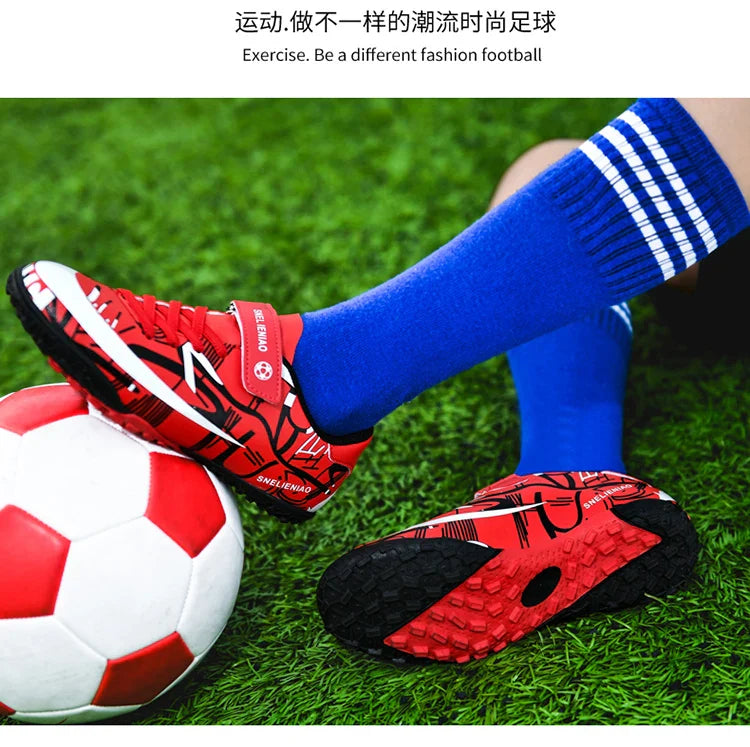 Hot TF/AG Kids Football Shoes Original Child Soccer Shoes Indoor Training Football Field Boots Children‘s Soccer Cleats Sneaker