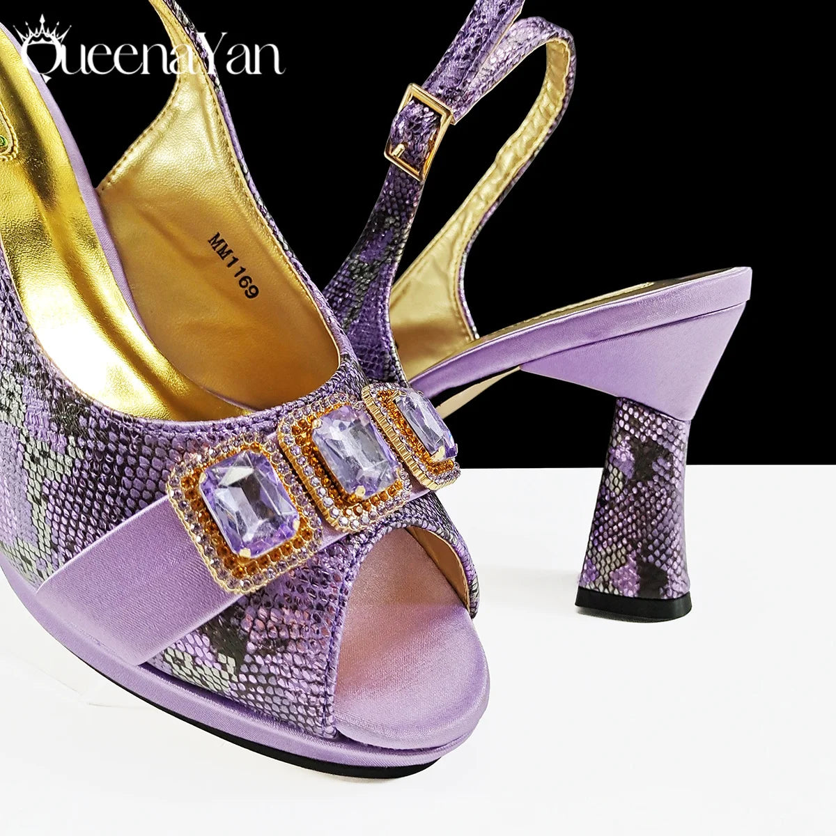 Elegant Green Peep-Toe Women Heel Pumps for Italian Matching Party Shoes and Bags Set for Parties with Diamond Accents