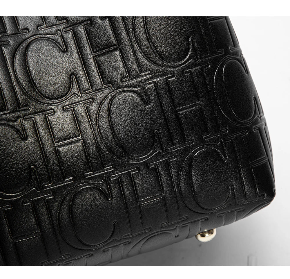 Women's Tote Bag New Steel Embossed Handheld Bun Mother Shopping Bag
