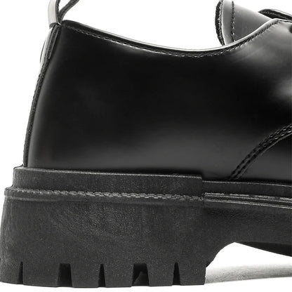 Thick Sole Formal Black Men Leather Shoes Luxury Brand Designer Platform Casual Shoes Wedding Dress Oxfords Shoes Men Work Shoes