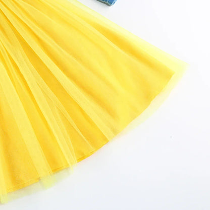Halloween Girl Snow White Costume Party Dresses For Girls Cartoon Role Playing Outfits Kids Christmas Theme Fantasy Tulle Gown