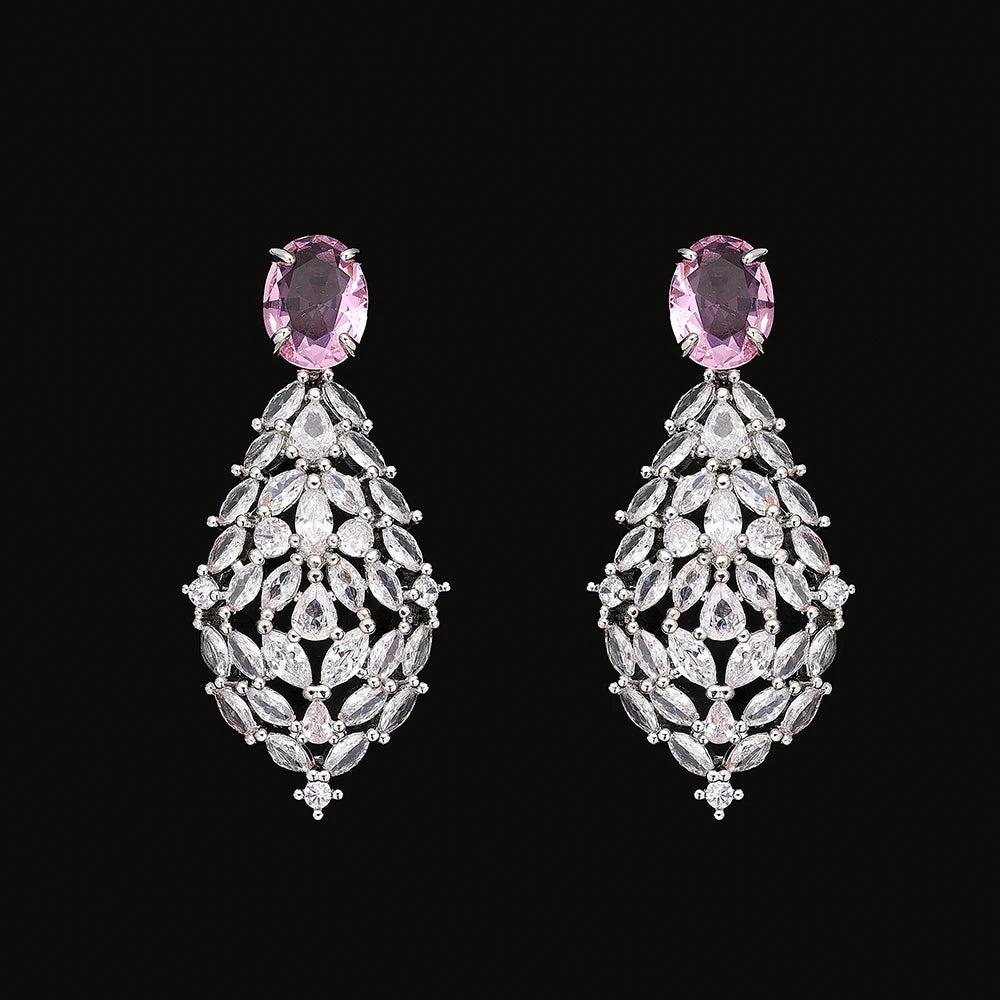 2025 Novo Conjunto de Joias Femininas para Festa de 4 Peças com Zircônia para Noiva, Conjunto de Colar de Casamento de Cristal de Luxo Dubai Nigéria CZ