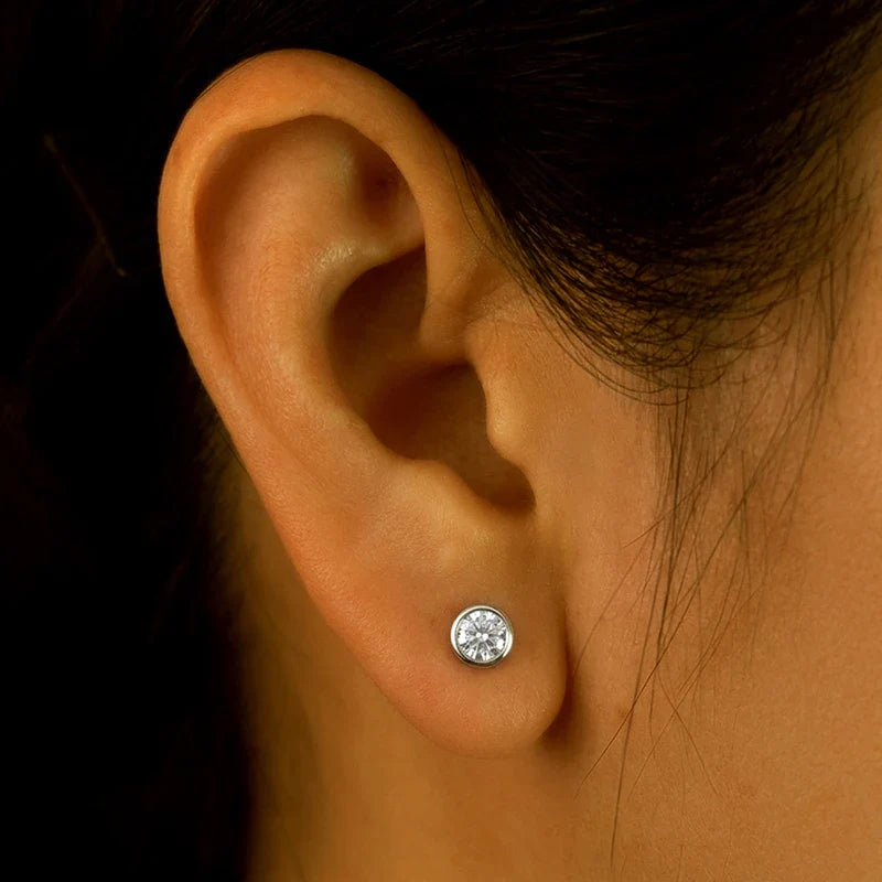 New 3mm 2 Ways To Wear  Moissanite Bubble Tassel Drop Earrings for Women Wedding Engagement Jewelry S925 Sterling Silver