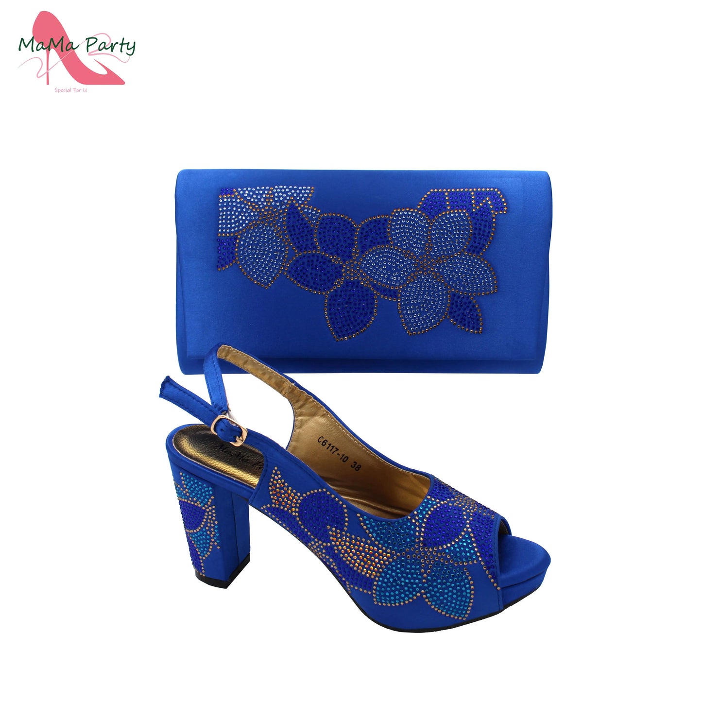 2024 Italian Design Shoes and Bag Set in Pink Color High Quality New Arrivals with Shinning Crystal for Wedding Party